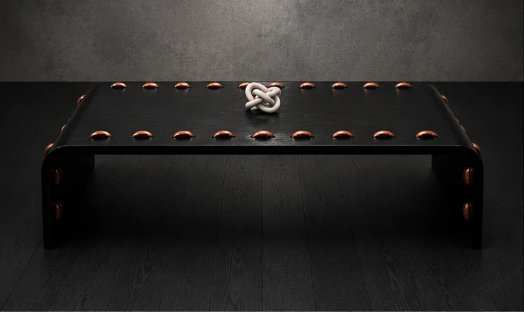 Leather Stud Coffee Table